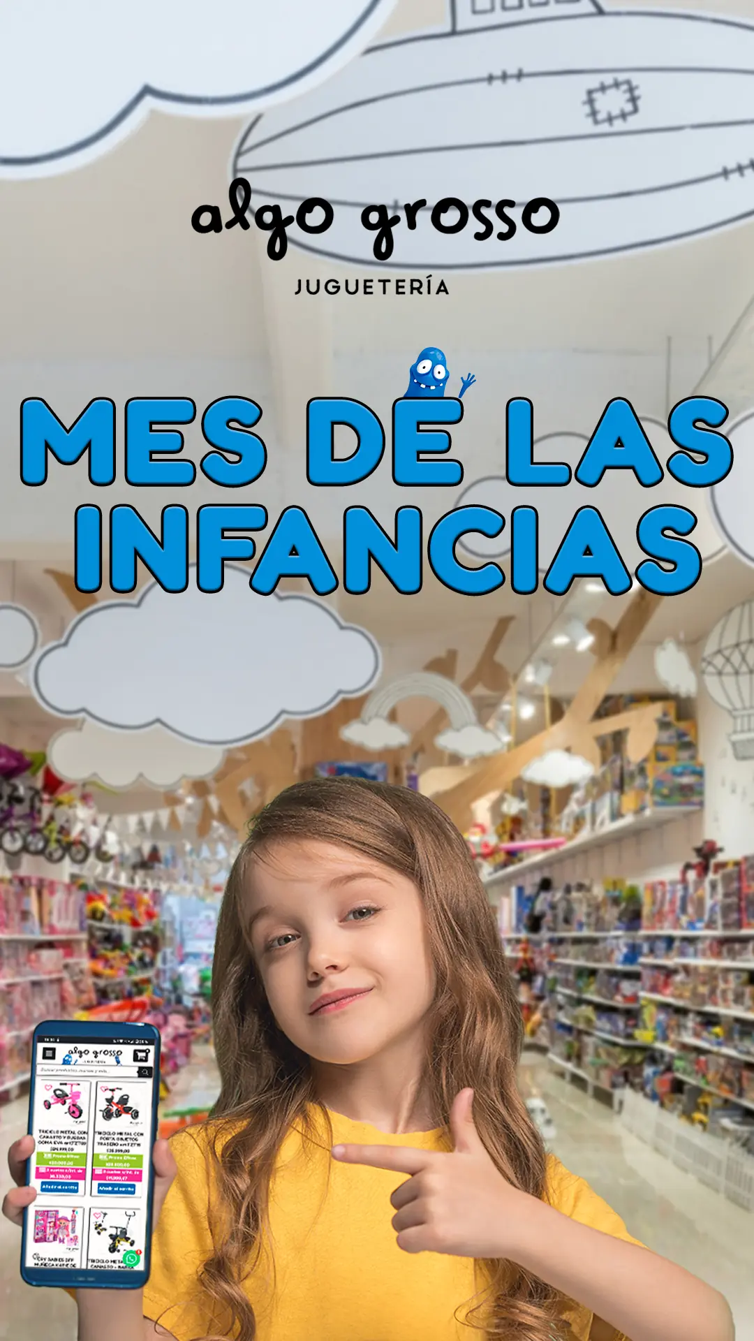 Mes de las infancias 9x16 | Juguetería Algo Grosso